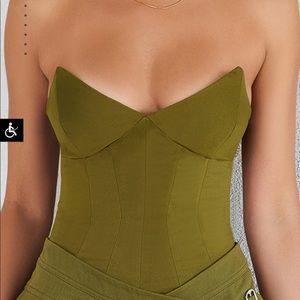Mistressrocks: Avocado Strapless Corset